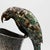 Circa 1960. We offer this Mexican metal and malachite pitcher sporting an amazing handle in a parrot motif by Los Castillo...