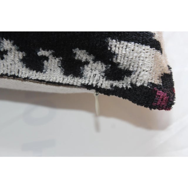 Contemporary Handmade Velvet Ikat Pillow For Sale - Image 12 of 13