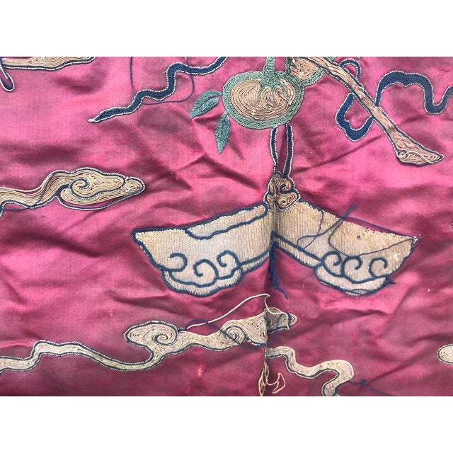 Metal Chinese Embroidered Panel For Sale - Image 7 of 13