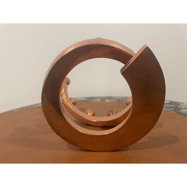 1960s Israeli Copper Hanukkah Menorah For Sale In Detroit - Image 6 of 8