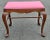 An Early 20th Century Maddox Colonial Queen Anne Style Stained Mahogany and Upholstered Stretcher Bench MEASUREMENTS:...
