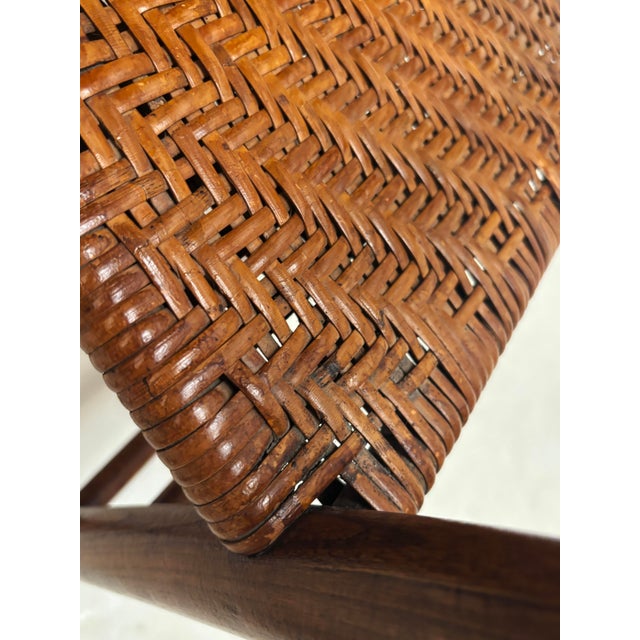 Early 20th Century Set of Four American Colonial Revival Hand-Painted Armchairs, Woven Splint Seats For Sale - Image 13 of 16