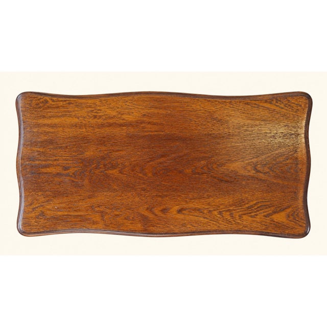 19th Century Arts and Crafts English Oak Chest with Saber Legs and Red Lining, 1890s For Sale - Image 5 of 6