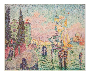 1947 After Paul Signac, "Venice Landscape" First Edition Parisian Lithograph