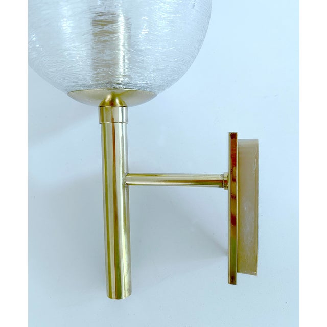 Vintage Brutalist Glass Sconces from Doria Leuchten, Germany, Set of 2 For Sale - Image 16 of 17