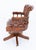 Leather Captain's Chair Swivel Desk Seat, 1920s For Sale - Image 3 of 9