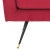 Wood Velvet Retro Mid Accent Chair in Maroon For Sale - Image 7 of 9