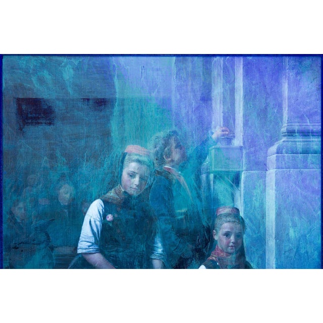 Rare German Antique Painting “After Church” by Karl Friedrich Boser Circa 1860 For Sale - Image 17 of 18