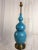 1960s Large Mid-Century Turquoise Lamp For Sale - Image 9 of 9