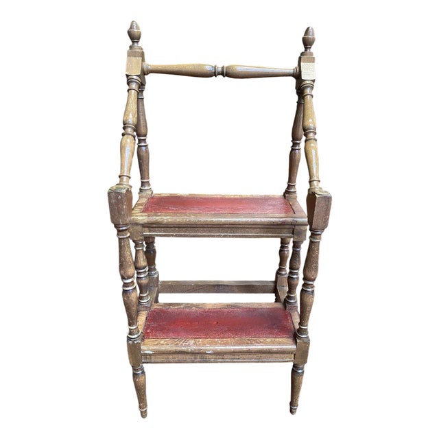 English Library Stepladder For Sale