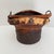 Brown 19th Century Leather Top Hat Basket, Repurposed For Sale - Image 8 of 9