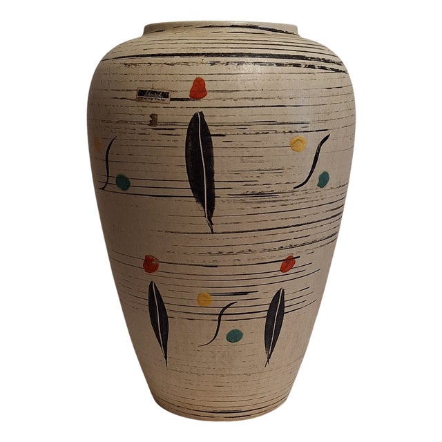 Mid-Century German Ceramic Vase from Scheurich Europe Line, 1950s For Sale
