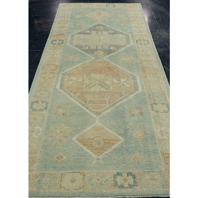 Turkish Oushak Rug 4' x 9'6" #18017 Explore a curated collection of hallway runners, wool rugs, and handmade masterpieces...