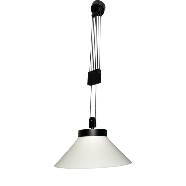 Chandelier with Counterweight Mod. 1874 by Martinelli for Martinelli Luce, 1980 For Sale