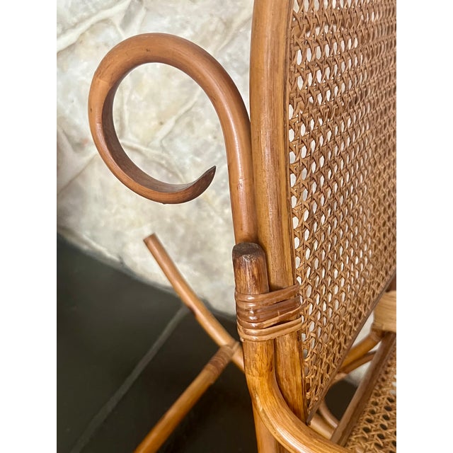Wood Vintage Thonet-Style Bentwood & Cane Children's Rocking Chair For Sale - Image 7 of 10
