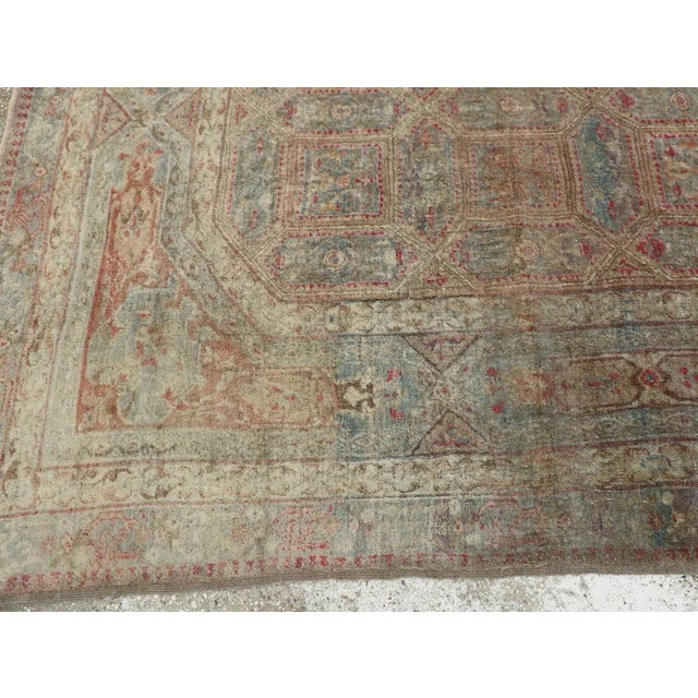 Taupe Galerie Shabab Collection Early 20th Century Handmade Turkish Herekeh Accent Rug For Sale - Image 8 of 11