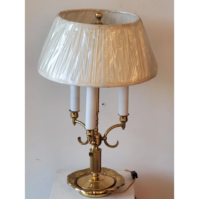 This Polished Brass Bouillotte table lamp will add a touch of elegance to any room, from the entry way, the bedroom or...