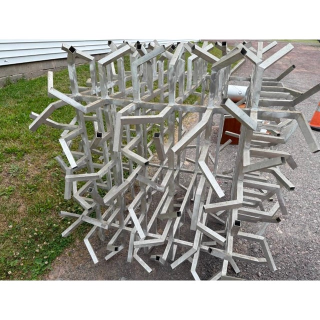 "Bristling"— Large Abstract Aluminum Sculpture, Herbert Simon 1975 For Sale - Image 12 of 12