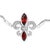 Contemporary .925 Sterling Silver Marquise Garnet and Diamond Accent Lariat 4â€-10â€ Fleur De Lis Adjustable Bolo Bracelet (H-I Color, SI1-SI2 Clarity) For Sale - Image 3 of 5