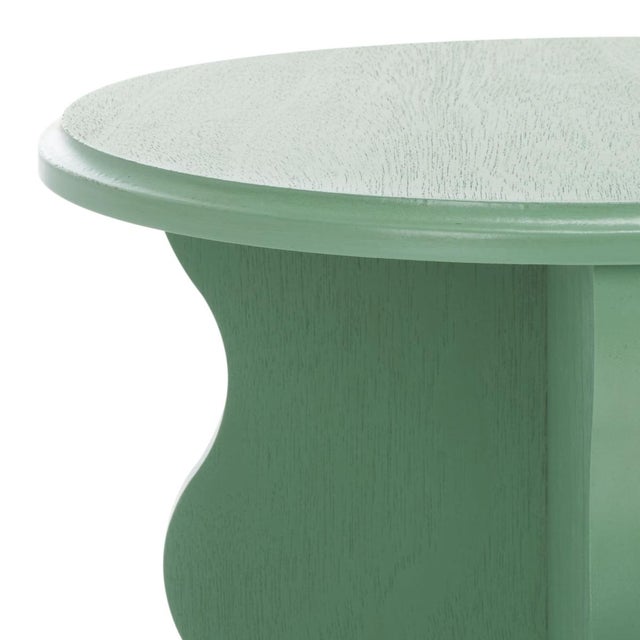 Spritely Home Lilith Wavy Accent Table in Sage Green For Sale - Image 4 of 8