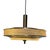 Vintage ceiling mounted / hanging fixture. In great condition. Brass colored top and bottom piece and two heavy glass...