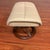 Beige Ekornes Stressless Leather Ottoman With Signature Base For Sale - Image 8 of 9