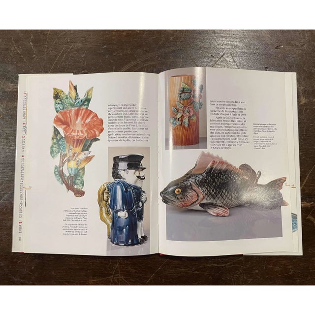 Yellow Mid-Century French Painted Barbotine Rainbow Trout Vessel From Fives-Lille For Sale - Image 8 of 8