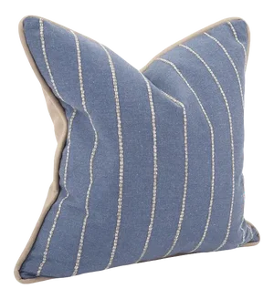 Kenneth Ludwig Chicago Evie Indigo 20" Square Pillow