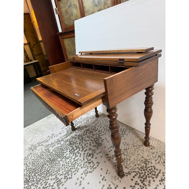 Victorian Era Mahogany Spinet Desk For Sale - Image 4 of 12
