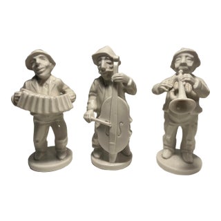 Set of 3 Vintage Dresden Porcelain Orchestra Musicians Figurines – 5.5” H For Sale