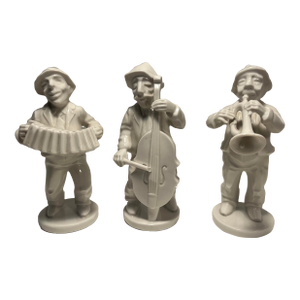 Set of 3 Vintage Dresden Porcelain Orchestra Musicians Figurines – 5.5” H