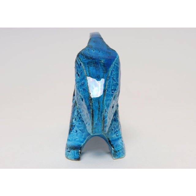 Ceramic Italian Bitossi Rimini Blu Ceramic Bunny Rabbit by Aldo Londi for Flavia For Sale - Image 7 of 12