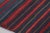 Rug & Kilim's Contemporary Rez Kilim With Navy and Red Striped Design For Sale In New York - Image 6 of 10