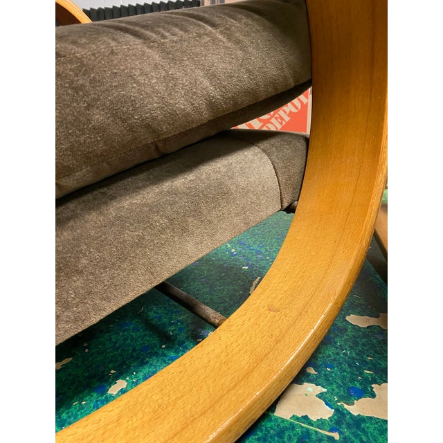 1940s Art Deco Style Lounge Chairs With Taupe Mohair Upholstery - a Pair For Sale - Image 9 of 12