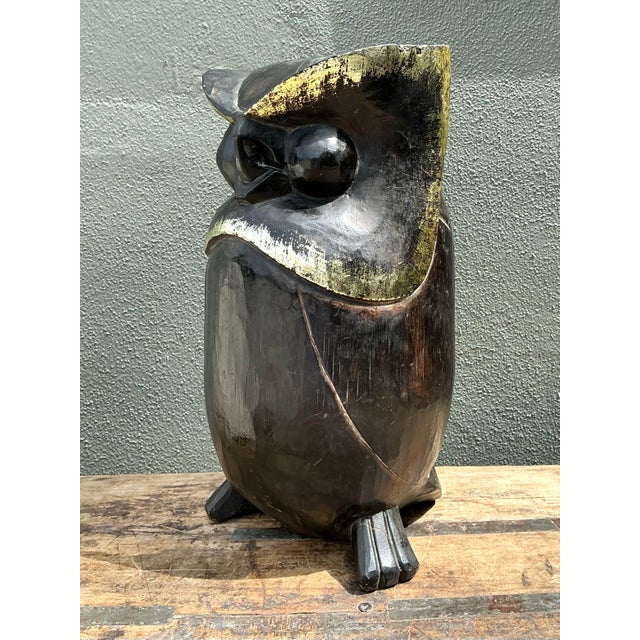 Vintage Hand Carved Owl For Sale - Image 12 of 12