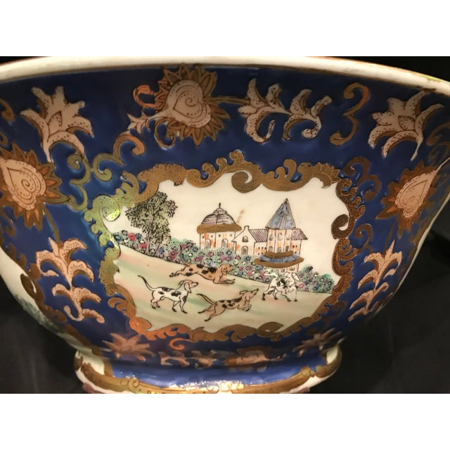 19th Century Edme Samson & Cie Porcelain Hunting Scene Bowl For Sale - Image 10 of 13