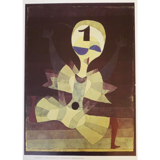 Exceptional image of "Runner at the Goal - 1921" by renown Abstract artist Paul Klee offset lithographic print for the...