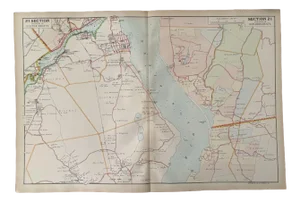 Antique Cartography Map Section 21 of Ulster and Dutchess Counties, New York - Published by Watson and Company, 1891