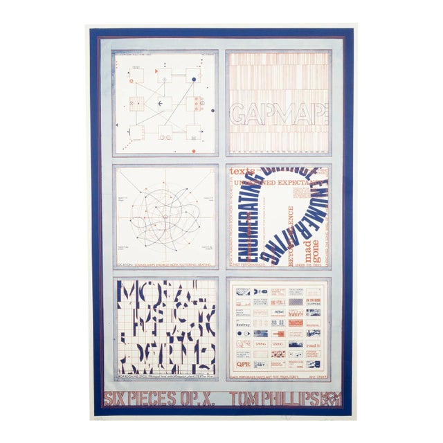 Tom Phillips, Six Pieces Opus X, Screenprint, Limited Editions, Signed, 1968-Two Avaialble For Sale