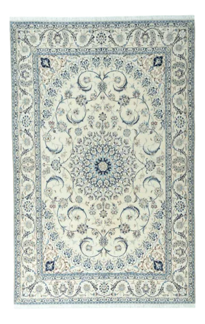 Hand-Knotted Oriental Rug with Silk Content