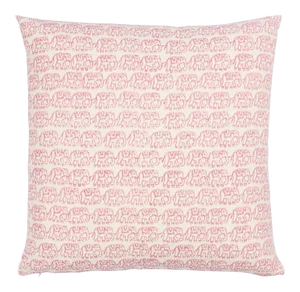 Schumacher X Molly Mahon Ellies + Garden Path 20" Pillow in Iron & Rose