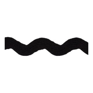 Sample - Schumacher Ric Rac Tape Large Tape in Black For Sale