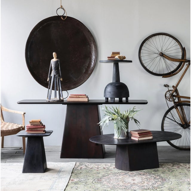 New special order item. Not vintage. The Noche Table Collection is bold in color and shape. Finished in a rich dark brown,...