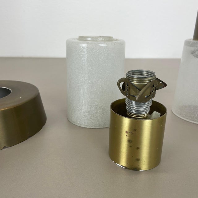 Minimalist Brass and Glass Tube Ceiling Lights, Italy 1970s, Set of 2 For Sale - Image 14 of 18