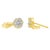 Haus of Brilliance 14K Yellow Gold 3/4 Cttw Diamond Floral Cluster Drop and Dangle Stud Earrings (H-I Color, I1-I2 Clarity) For Sale - Image 4 of 6