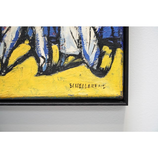 1950s Jozef Schellekens, Architectural Modernist Composition, 1958, Oil on Canvas For Sale - Image 5 of 7