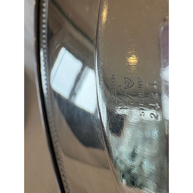 Metal Mid 20th Century Sterling Silver Round Platter For Sale - Image 7 of 9