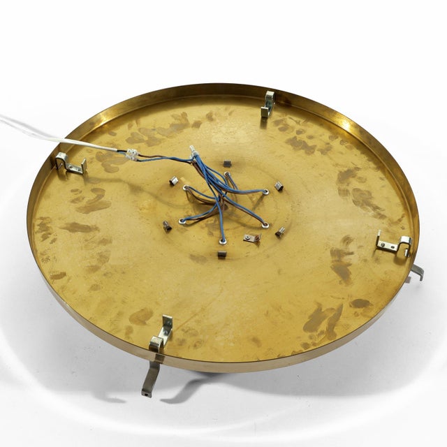 Large Round Ceiling Lamp in Hand-Blown Murano Glass and Brass from Hillebrand Lighting, 1970s For Sale - Image 6 of 12