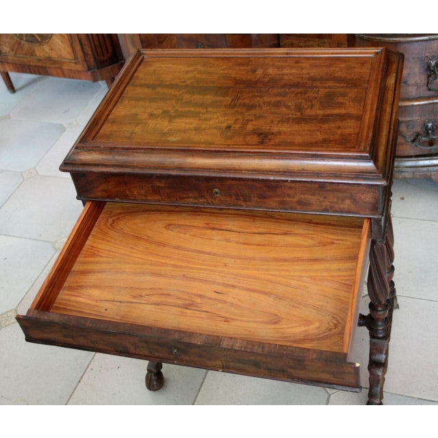 Vintage Classic French Mahogany Sewing Desk For Sale - Image 15 of 18