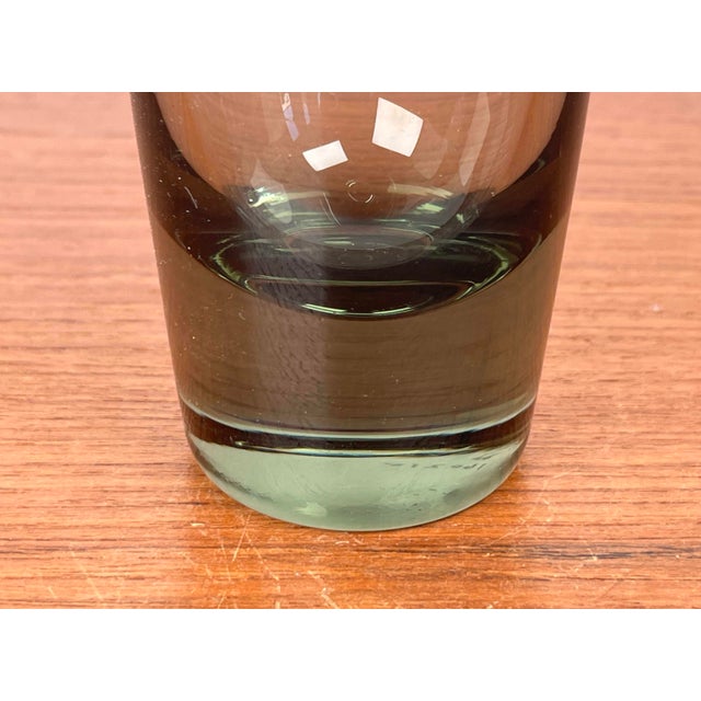 Mid-Century Modern Danish Labrador Series Vase in Green Glass by Per Lütken for Holmegaard, 1950s For Sale - Image 10 of 14